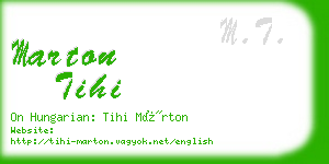 marton tihi business card